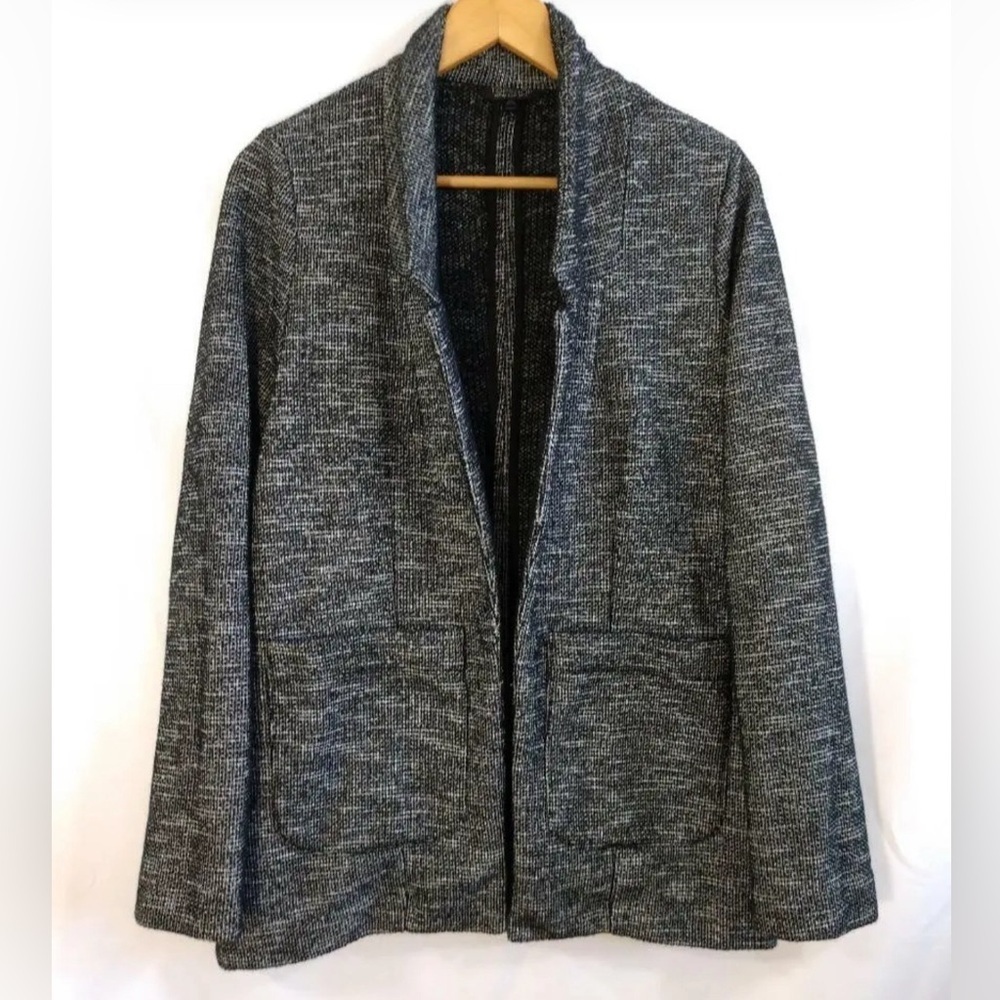 Topshop open front cotton tweed lightweight blazer jacket size 6
